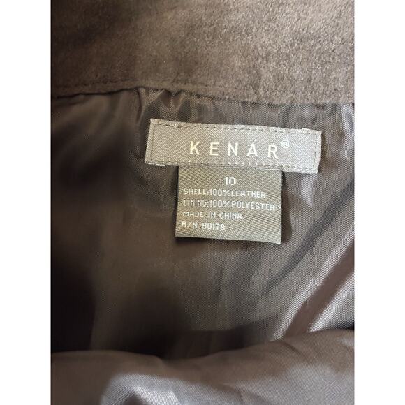 Kenar Brown Leather Layered Wrap Skirt Women’s Size 10 Western Festival - Picture 3 of 6